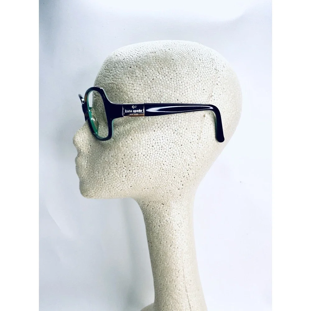 Kate Spade Brown Amber Oval Eyeglasses Blue Teal Interior Carmel 58 15 135